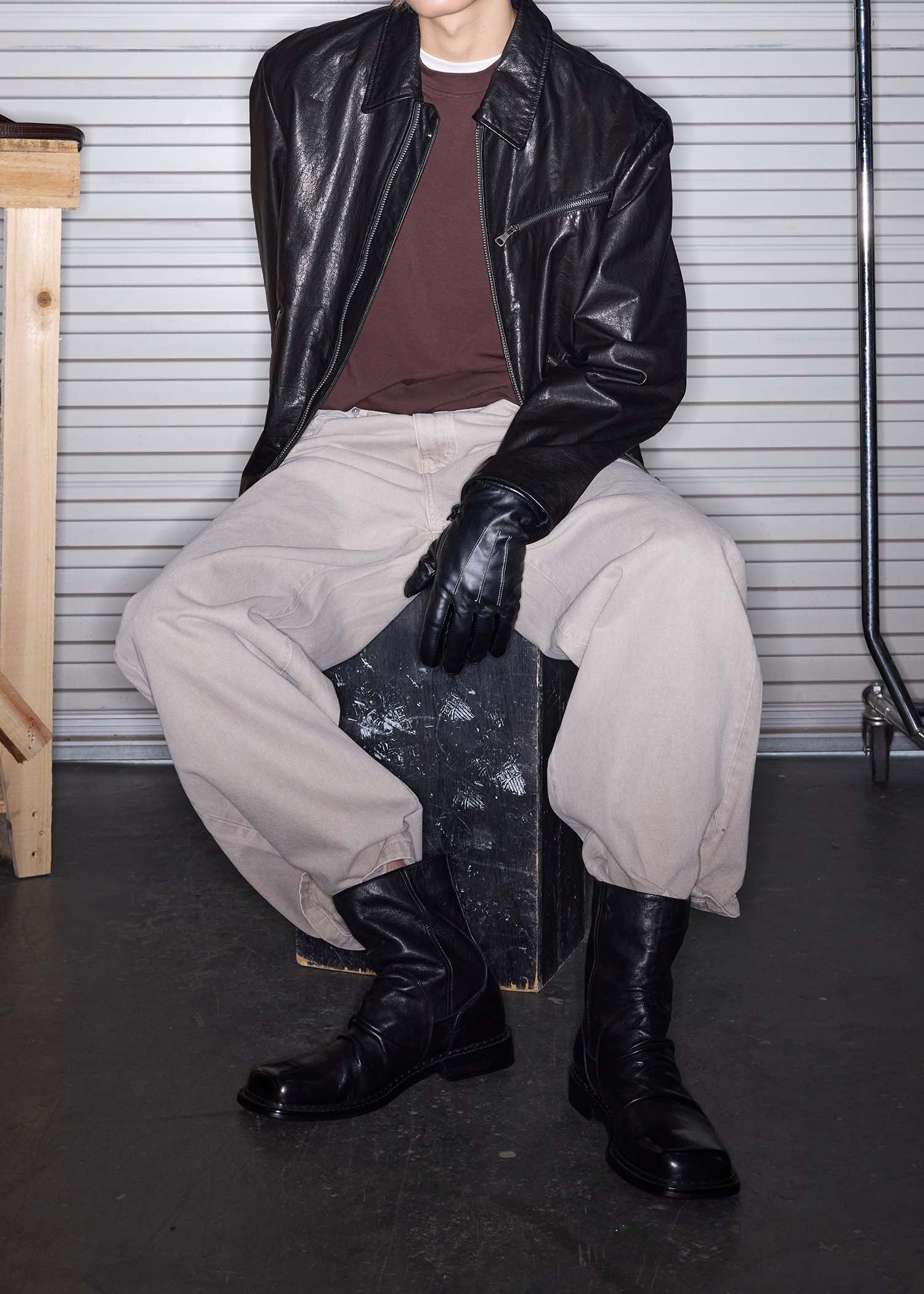 Square-Toe Wrinkle Washed Horsehide Ankle Boots - Image 3