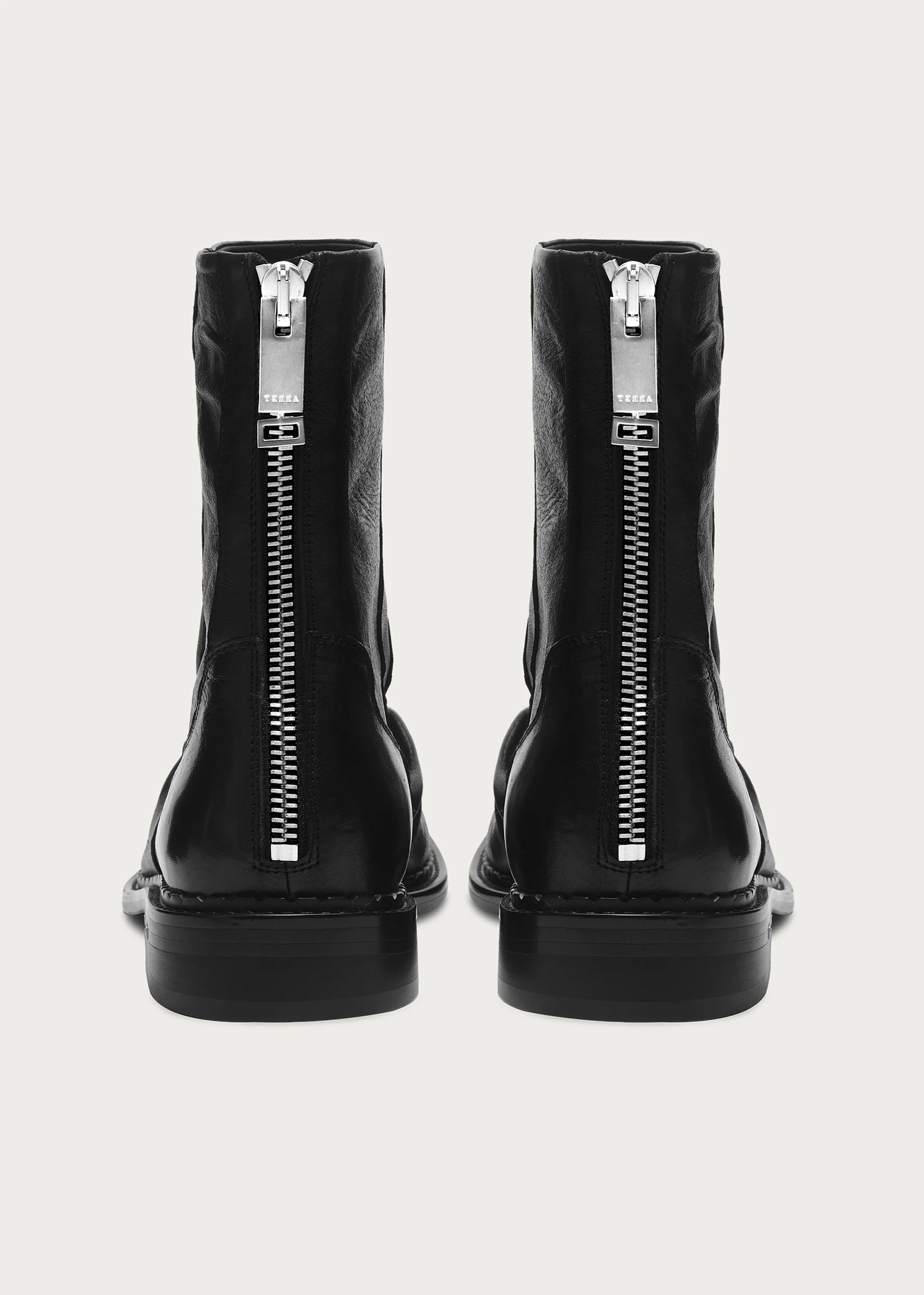 Square-Toe Wrinkle Washed Horsehide Ankle Boots - Image 9