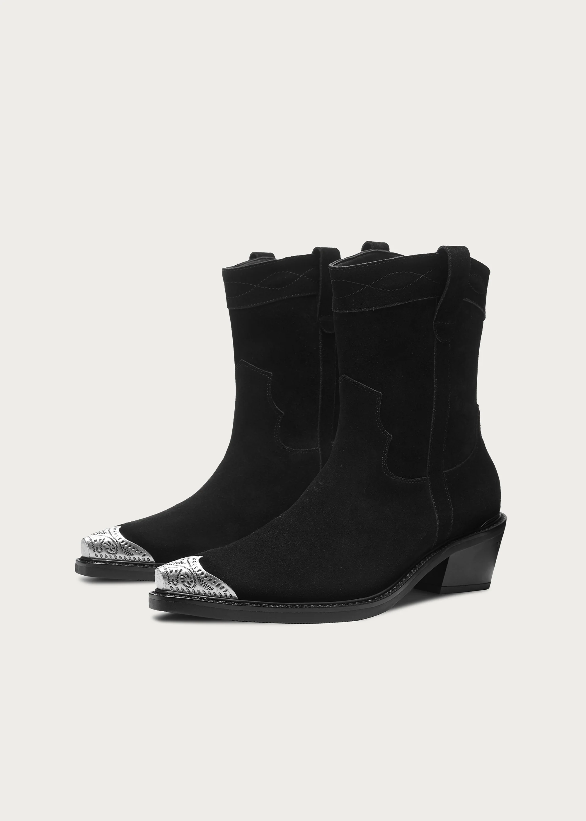 Western Cowboy-Style Ankle Boots - Image 5
