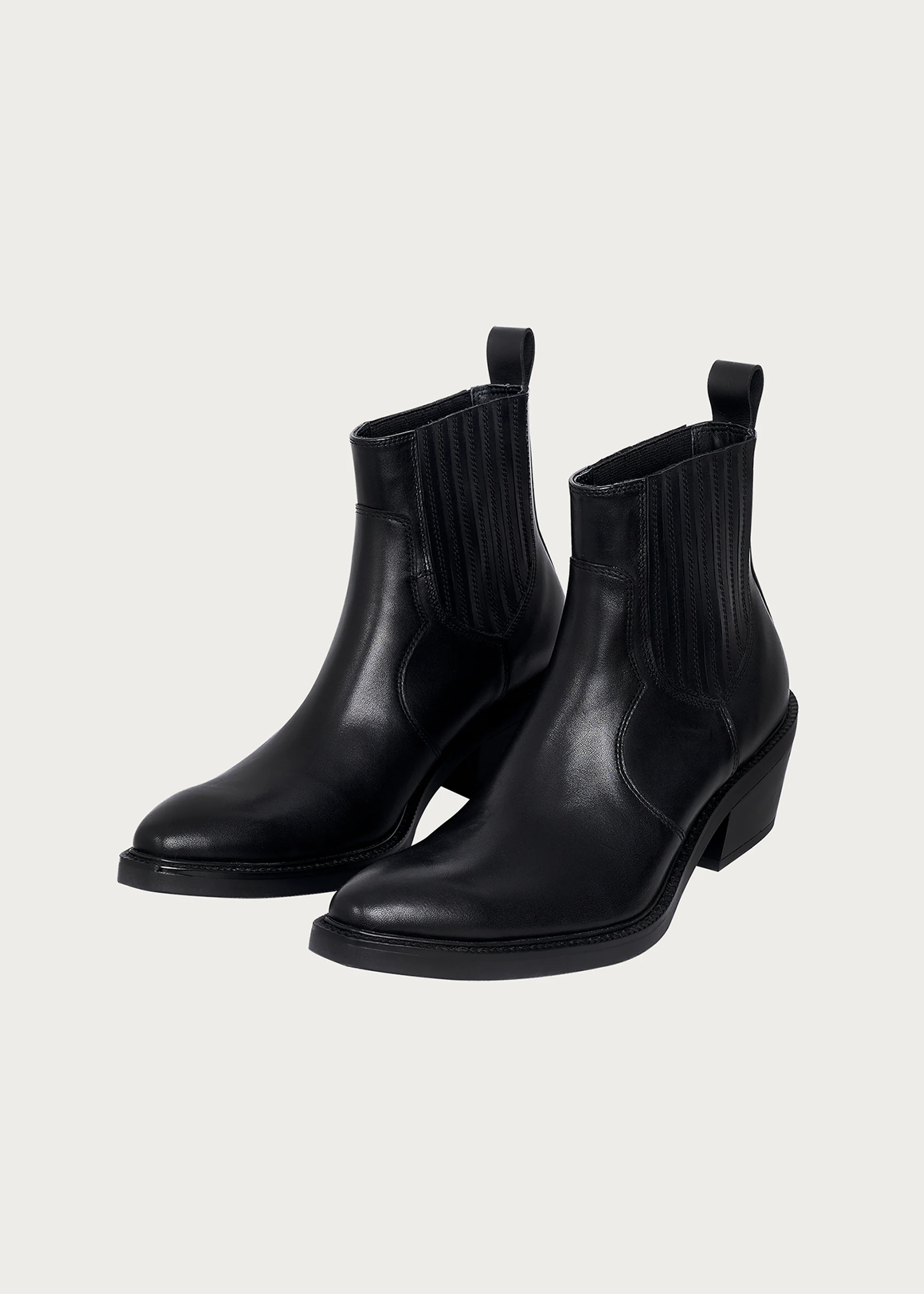 Pointed-Toe Calfskin Chelsea Boots Obsidian Black - Image 7