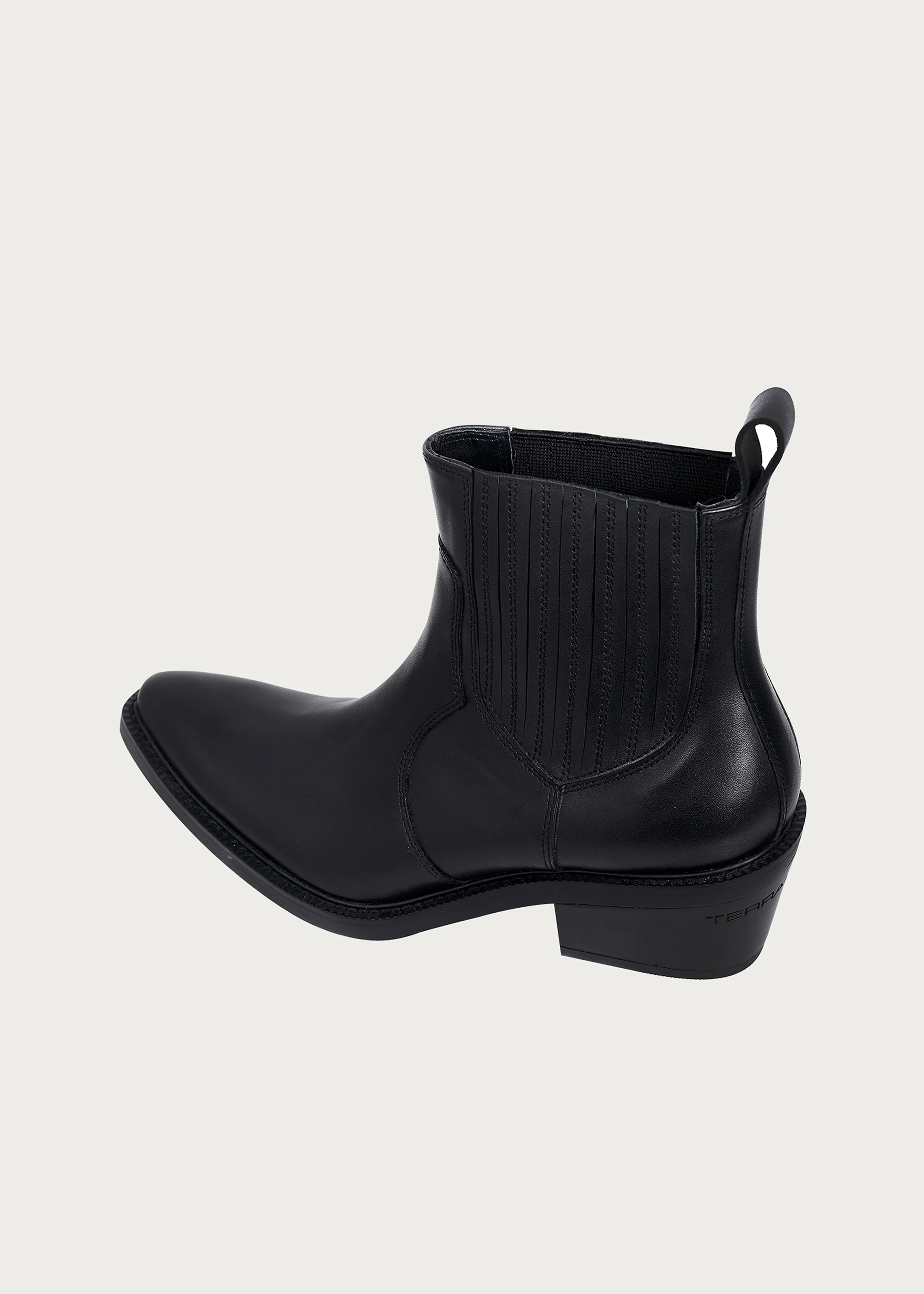 Pointed-Toe Calfskin Chelsea Boots Obsidian Black - Image 8