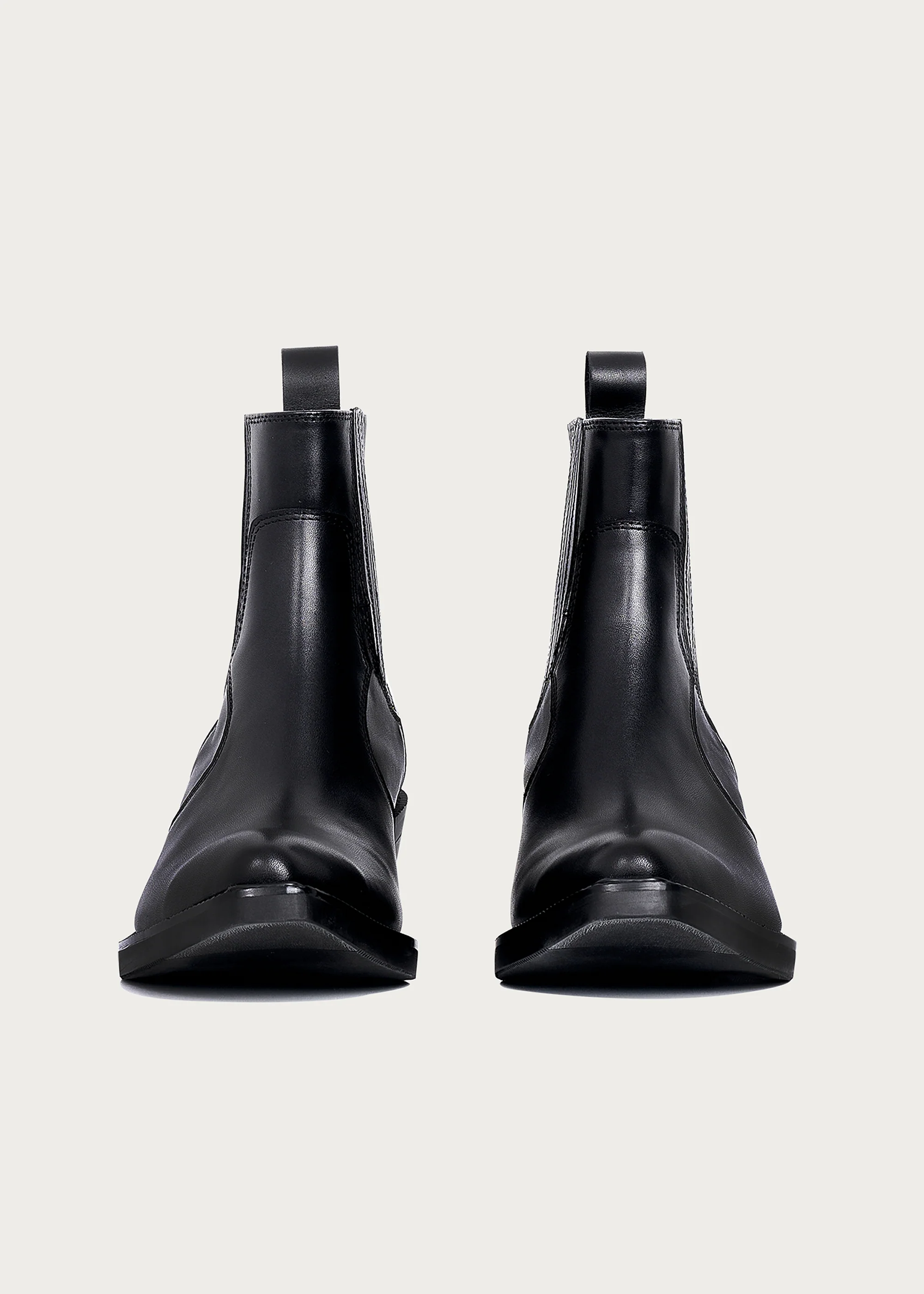Pointed-Toe Calfskin Chelsea Boots Obsidian Black - Image 9