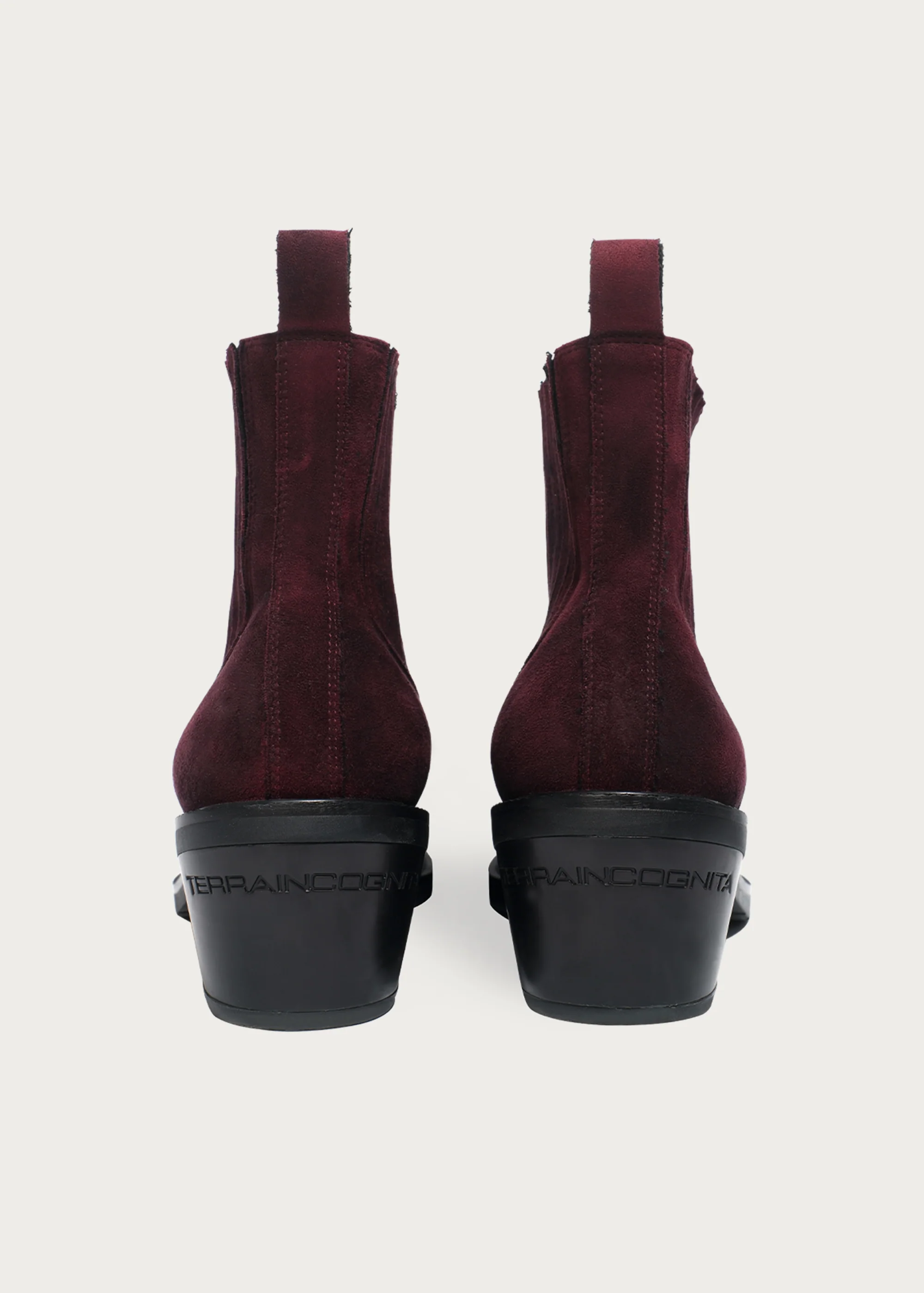 Pointed-Toe Velvet Chelsea Boots Garnet Red - Image 6