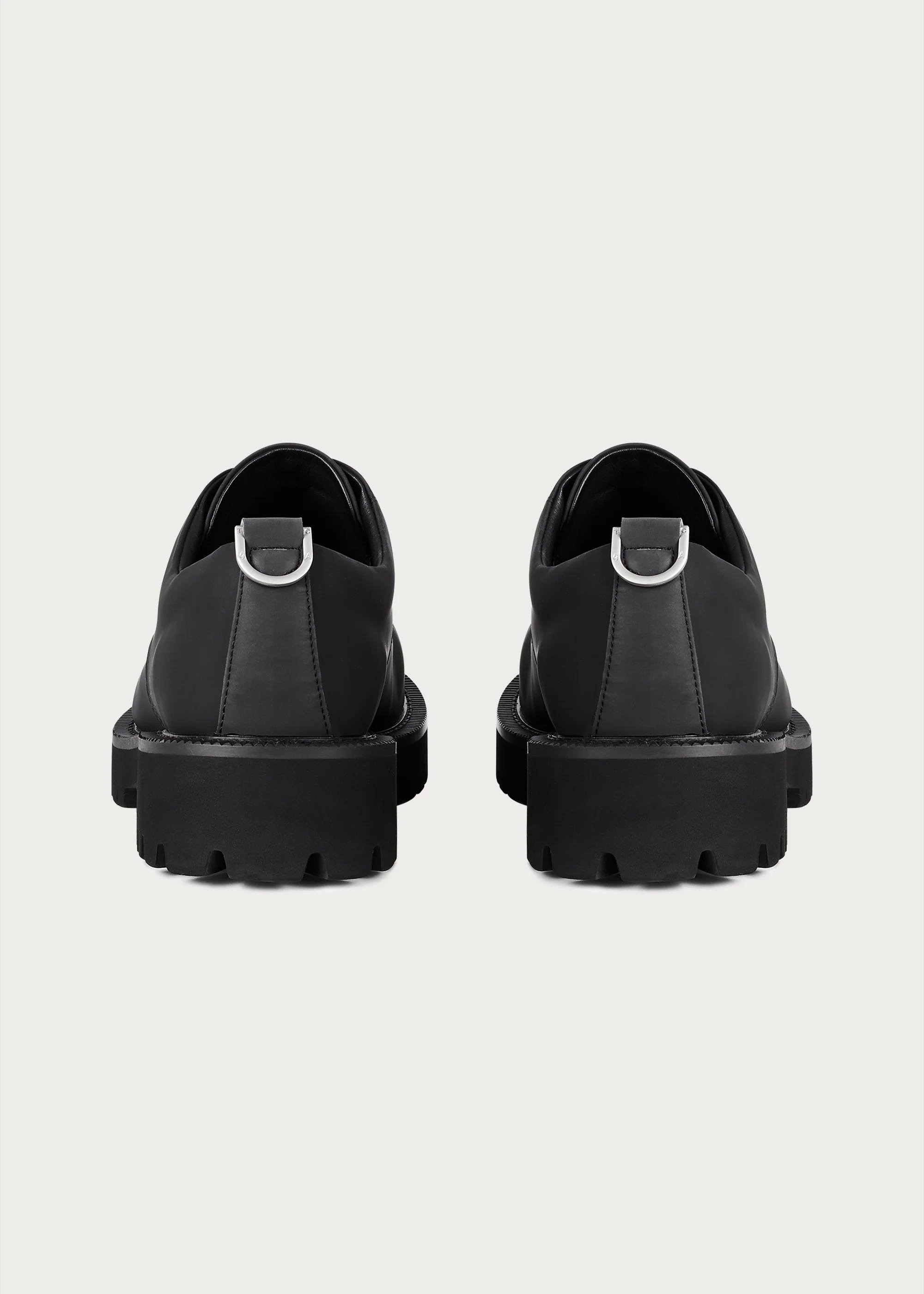 Chunky Round-Toe Derby Shoes Matte Black - Image 7