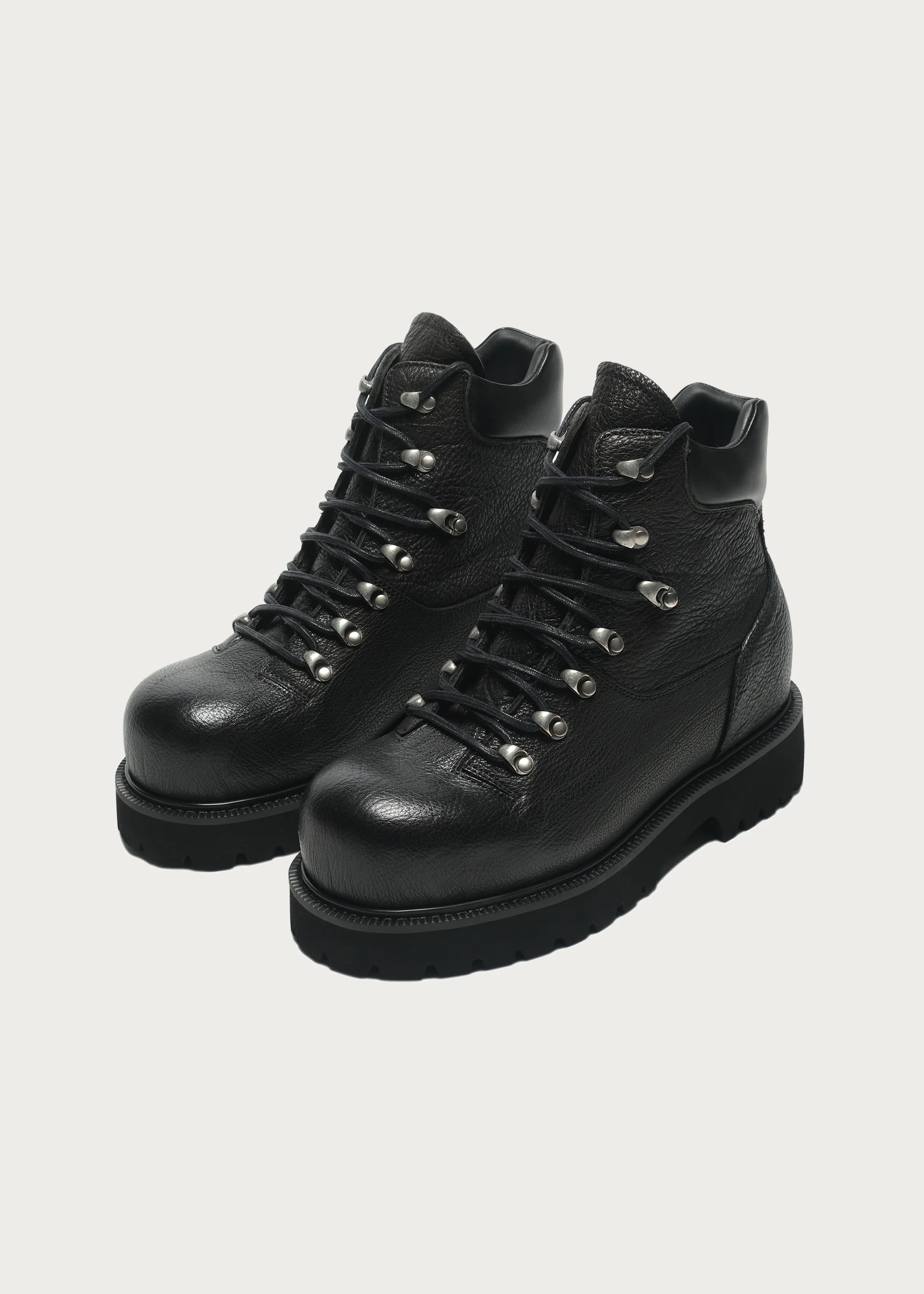 Work-Style Leather Boots Black - Image 6