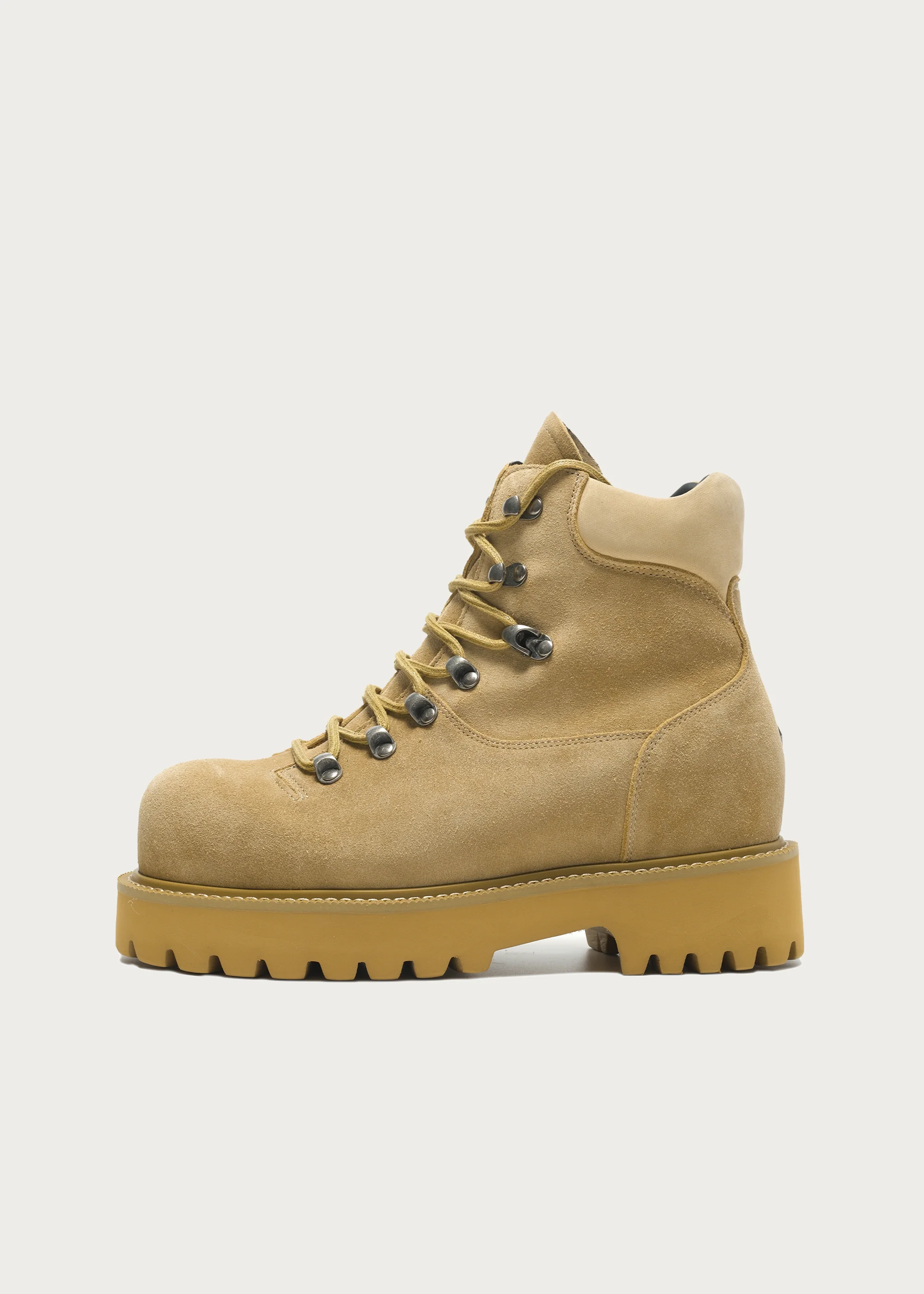 Work-Style Suede Boots Khaki