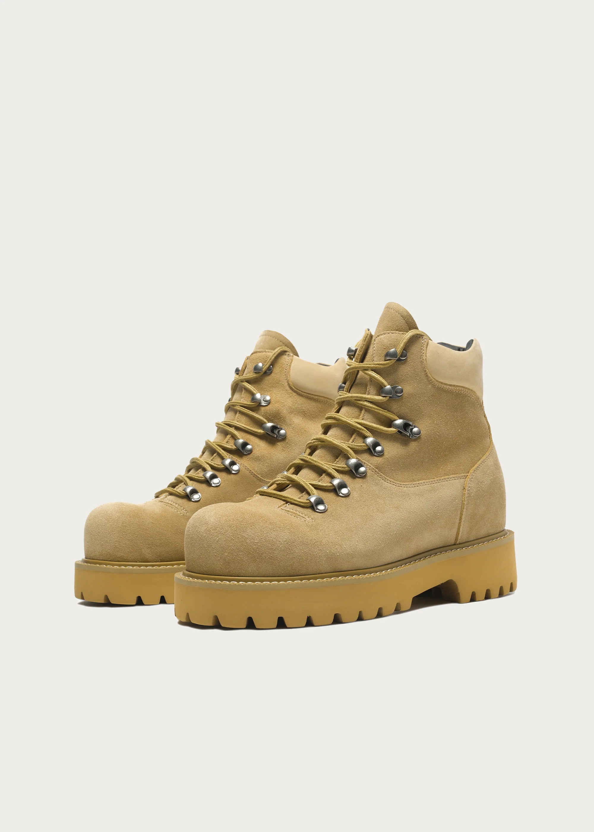 Work-Style Suede Boots Khaki - Image 5