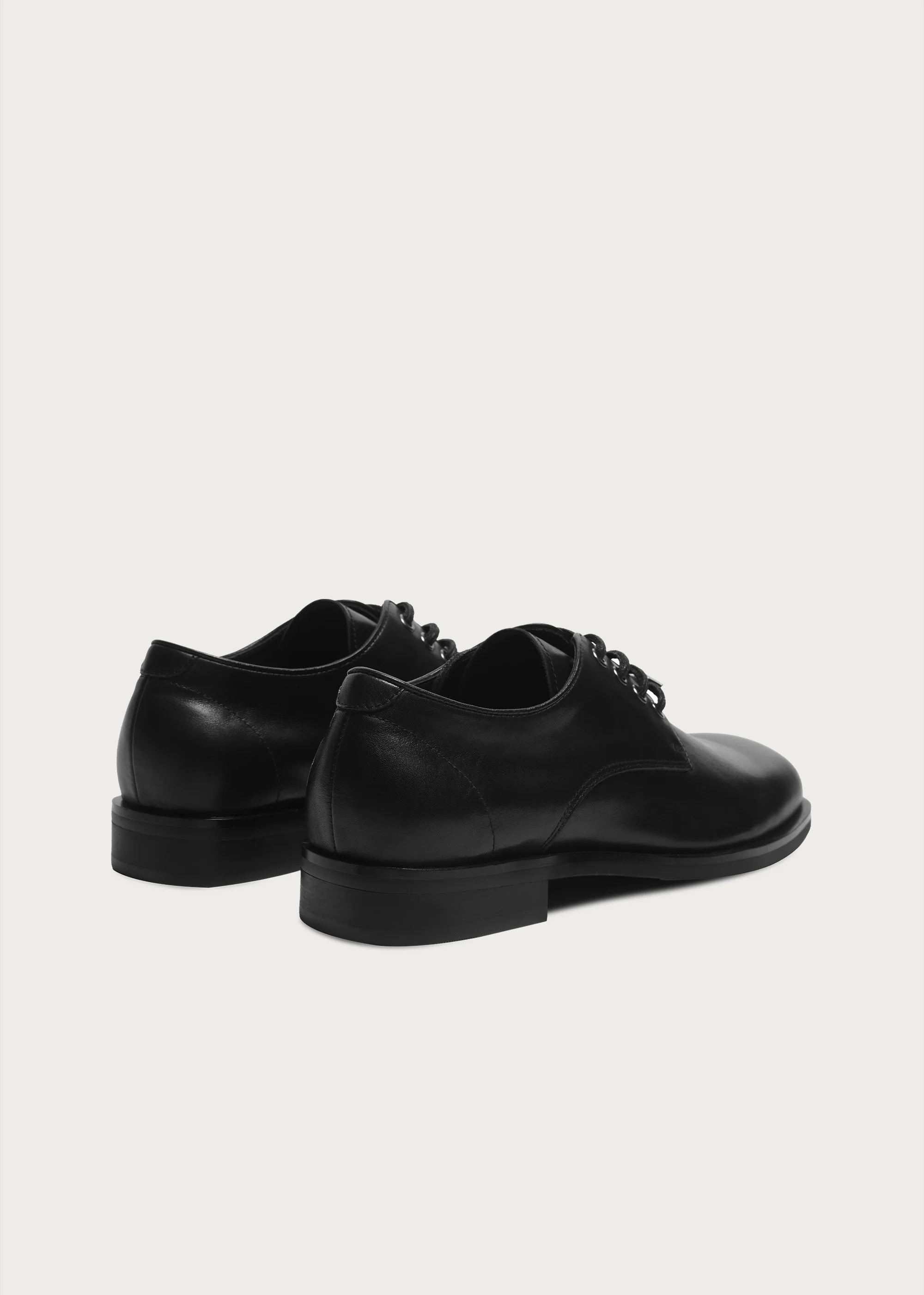 Leather Derby Shoes Black - Image 9