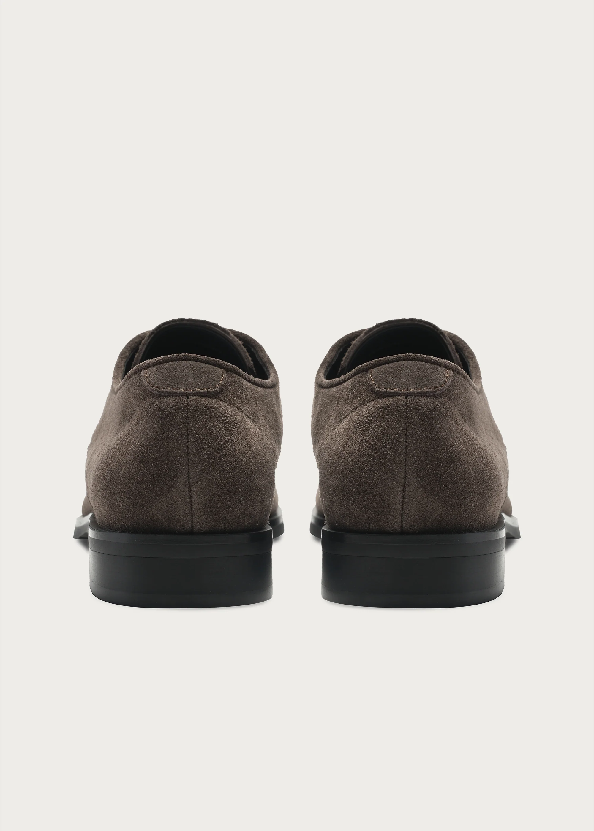 Suede Derby Shoes Brownish Gray - Image 9