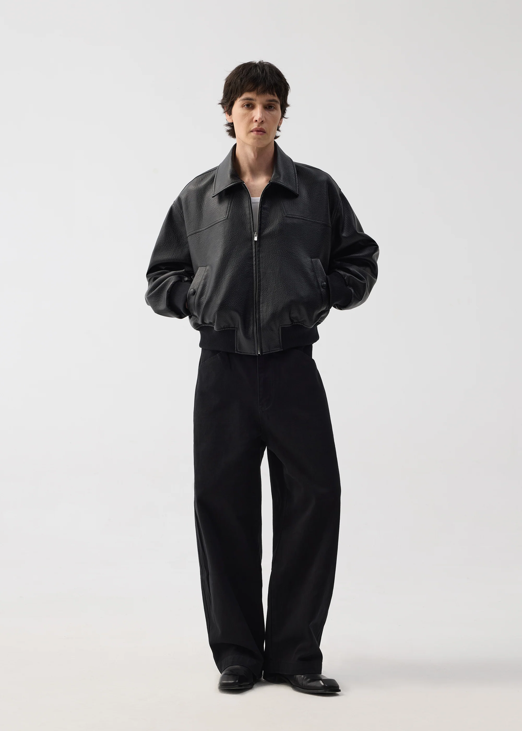 Loose-Fit Adjustable-Waistband Jeans Black - Image 2
