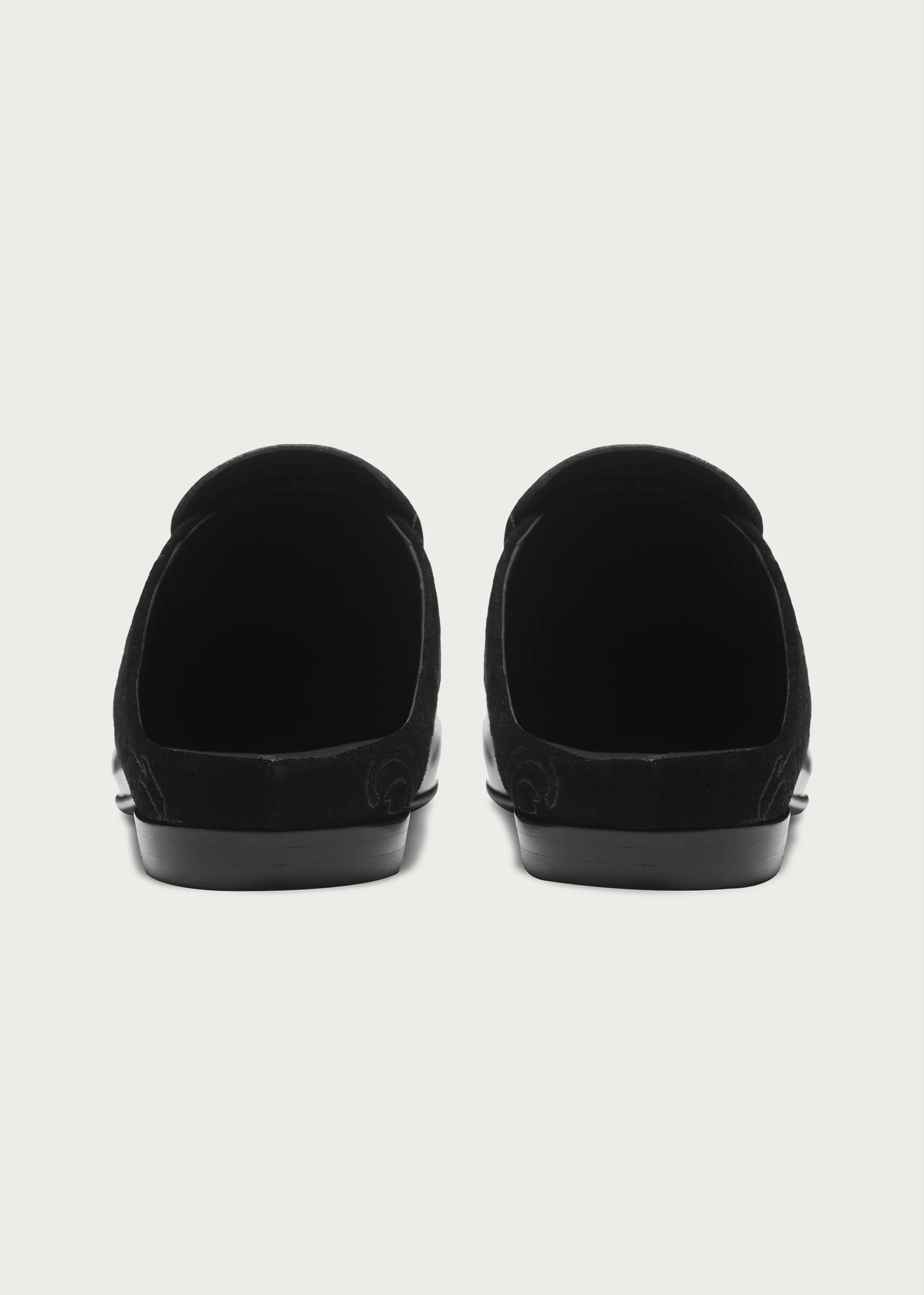 Flower-Patterned Pointed Mules Black - Image 6