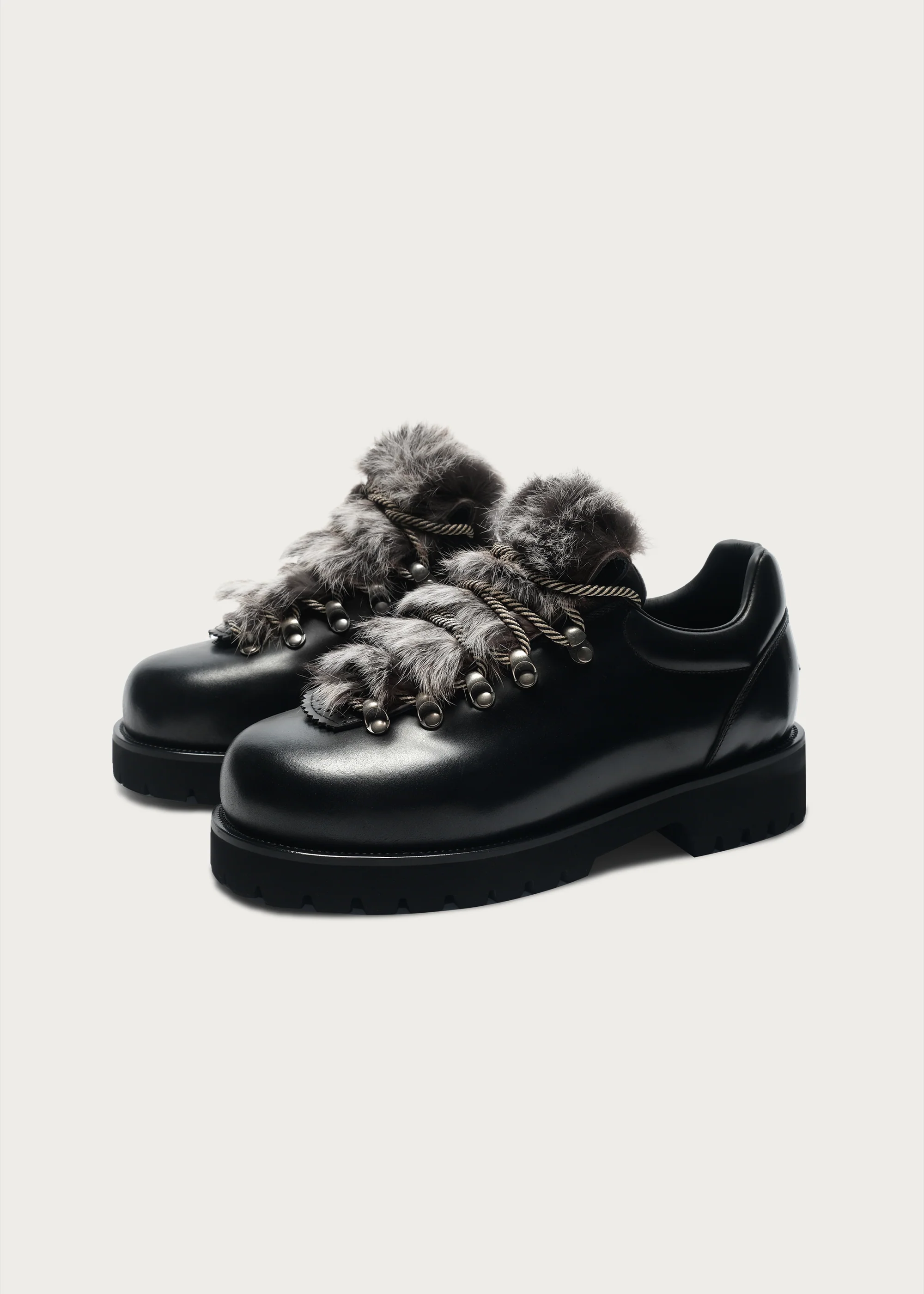 Outdoor-Inspired Leather Shoes Black - Image 6