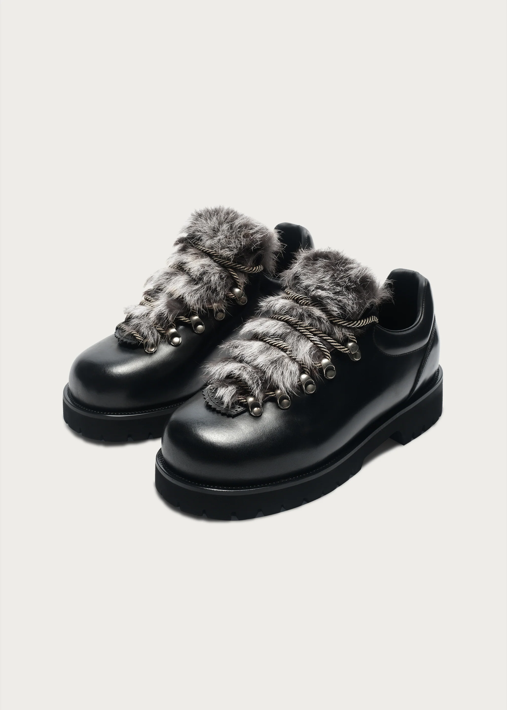 Outdoor-Inspired Leather Shoes Black - Image 9