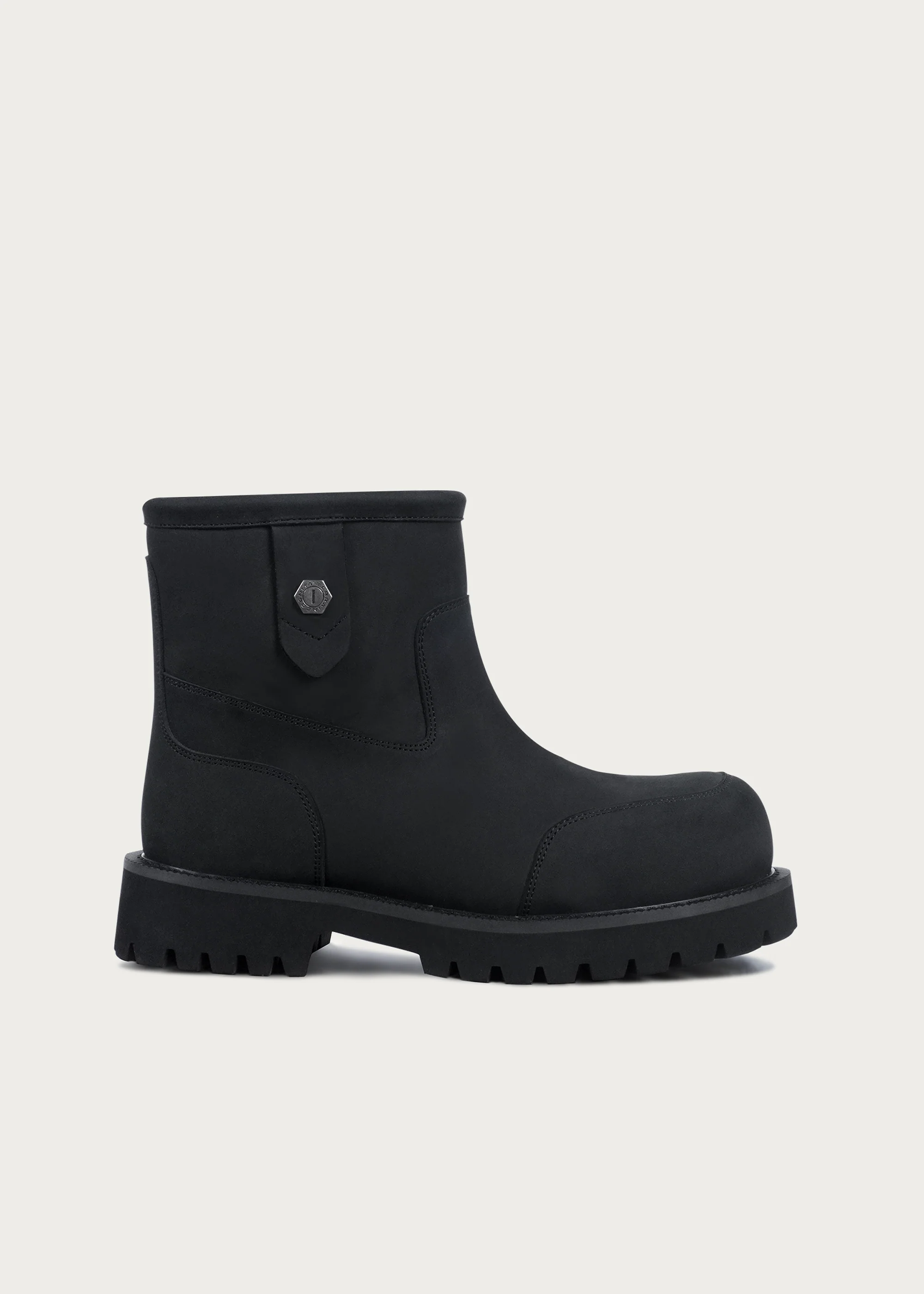 Fleece Mid-Top Snow Boots Matte Black - Image 3