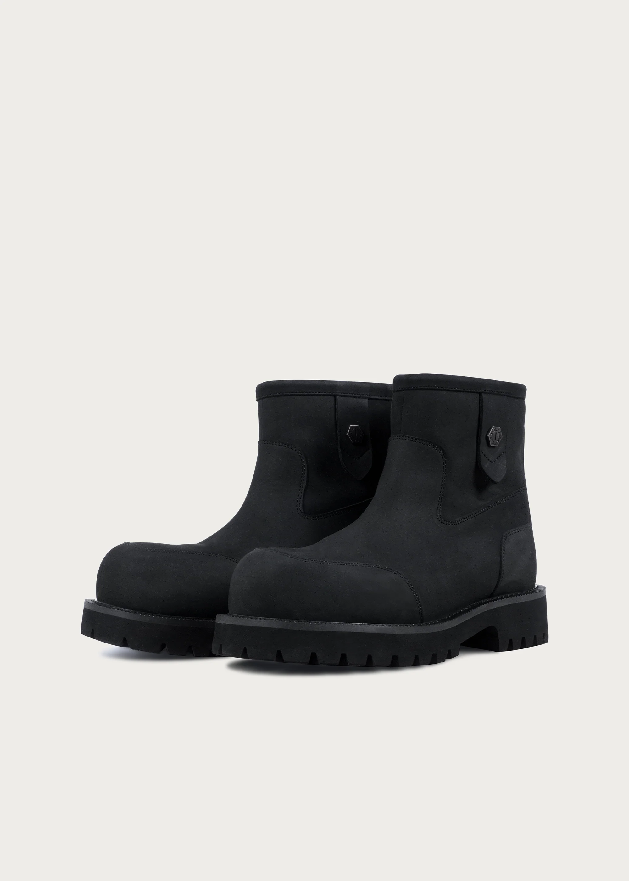 Fleece Mid-Top Snow Boots Matte Black - Image 4