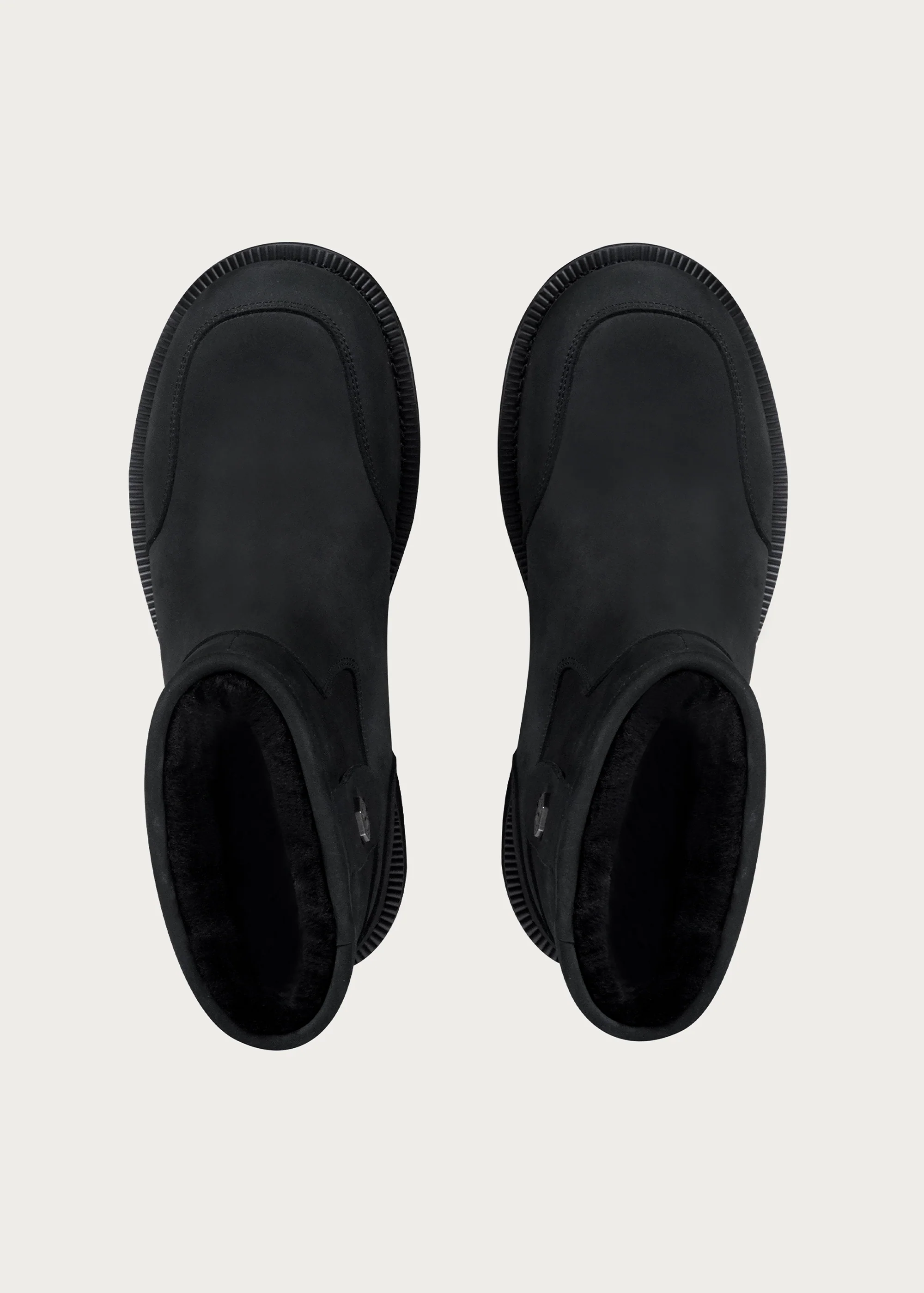 Fleece Mid-Top Snow Boots Matte Black - Image 5
