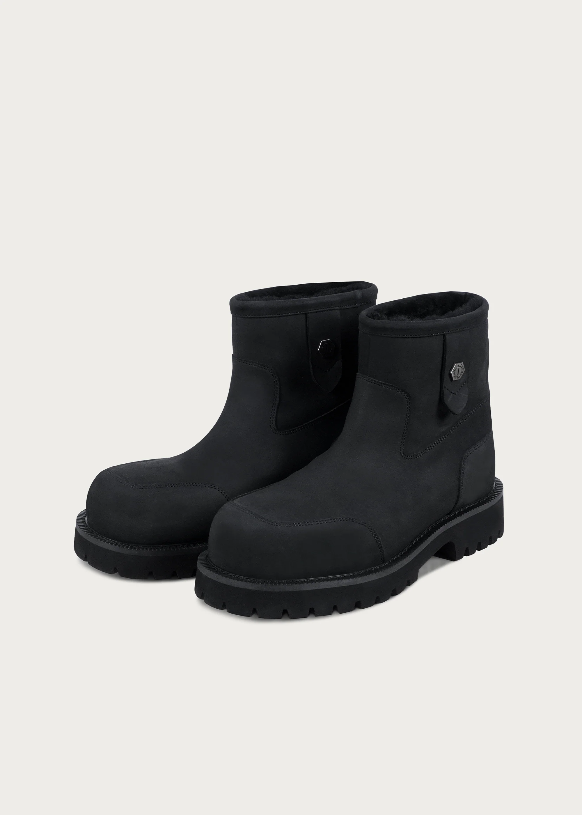 Fleece Mid-Top Snow Boots Matte Black - Image 6
