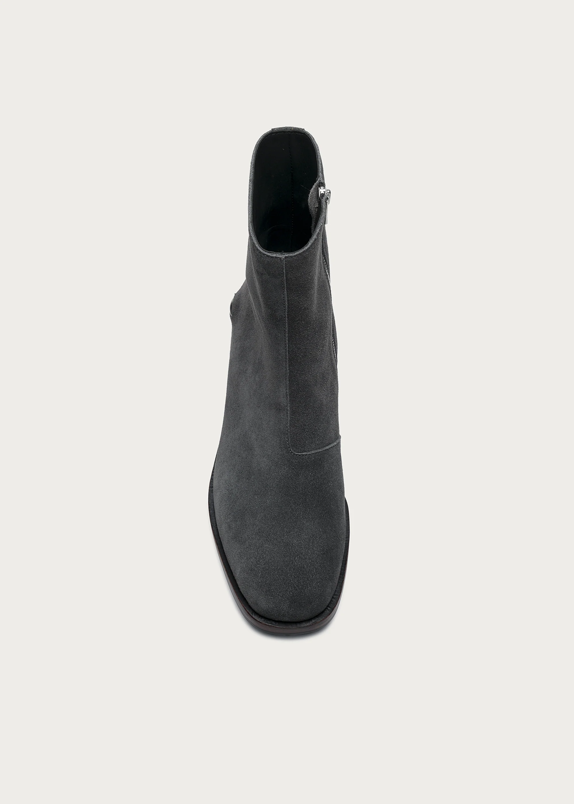 Suede Ankle Boots Gray - Image 8