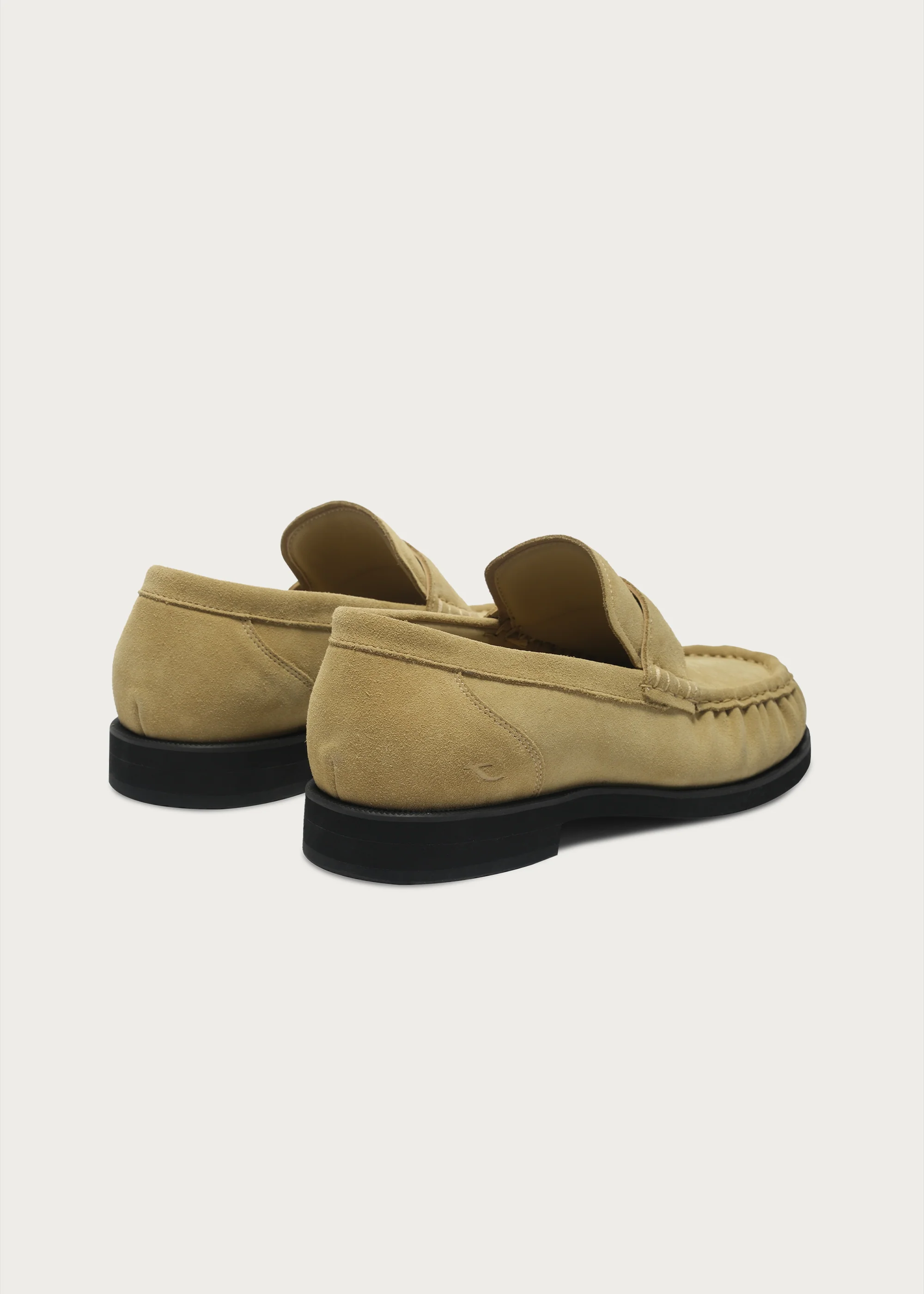 Suede Loafers Light Khaki - Image 8