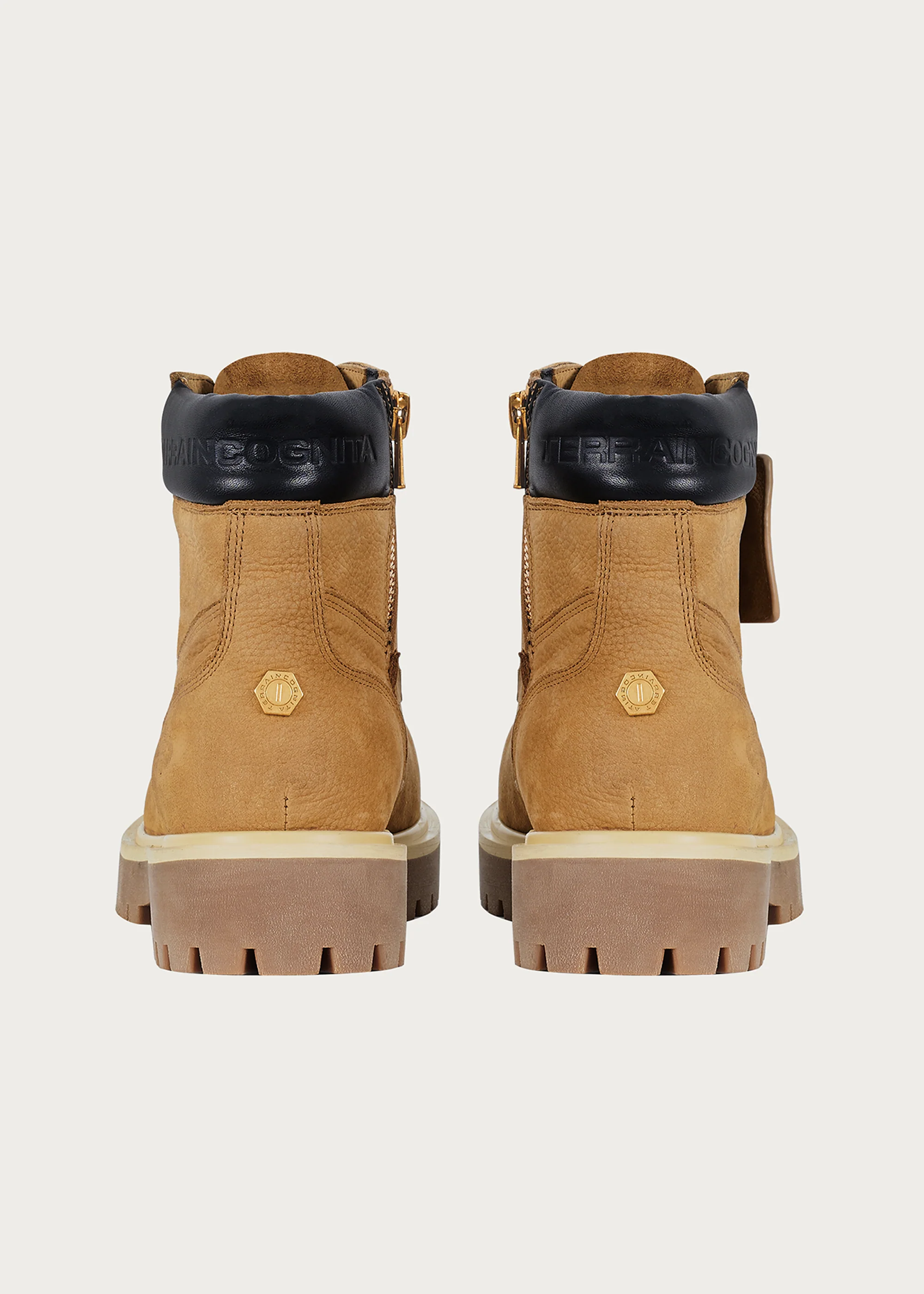 Cowhide Workwear Boots Khaki - Image 13