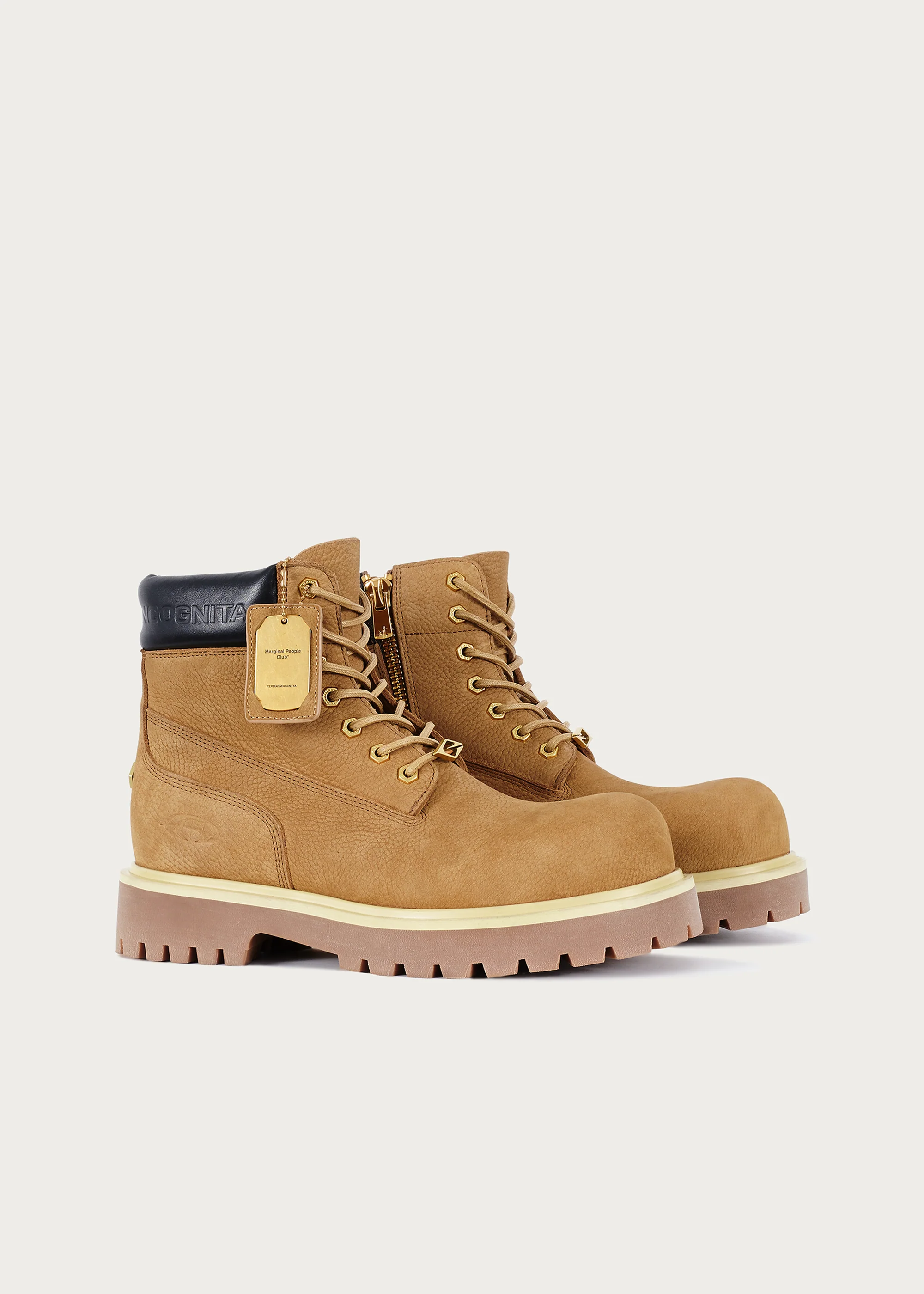 Cowhide Workwear Boots Khaki - Image 7