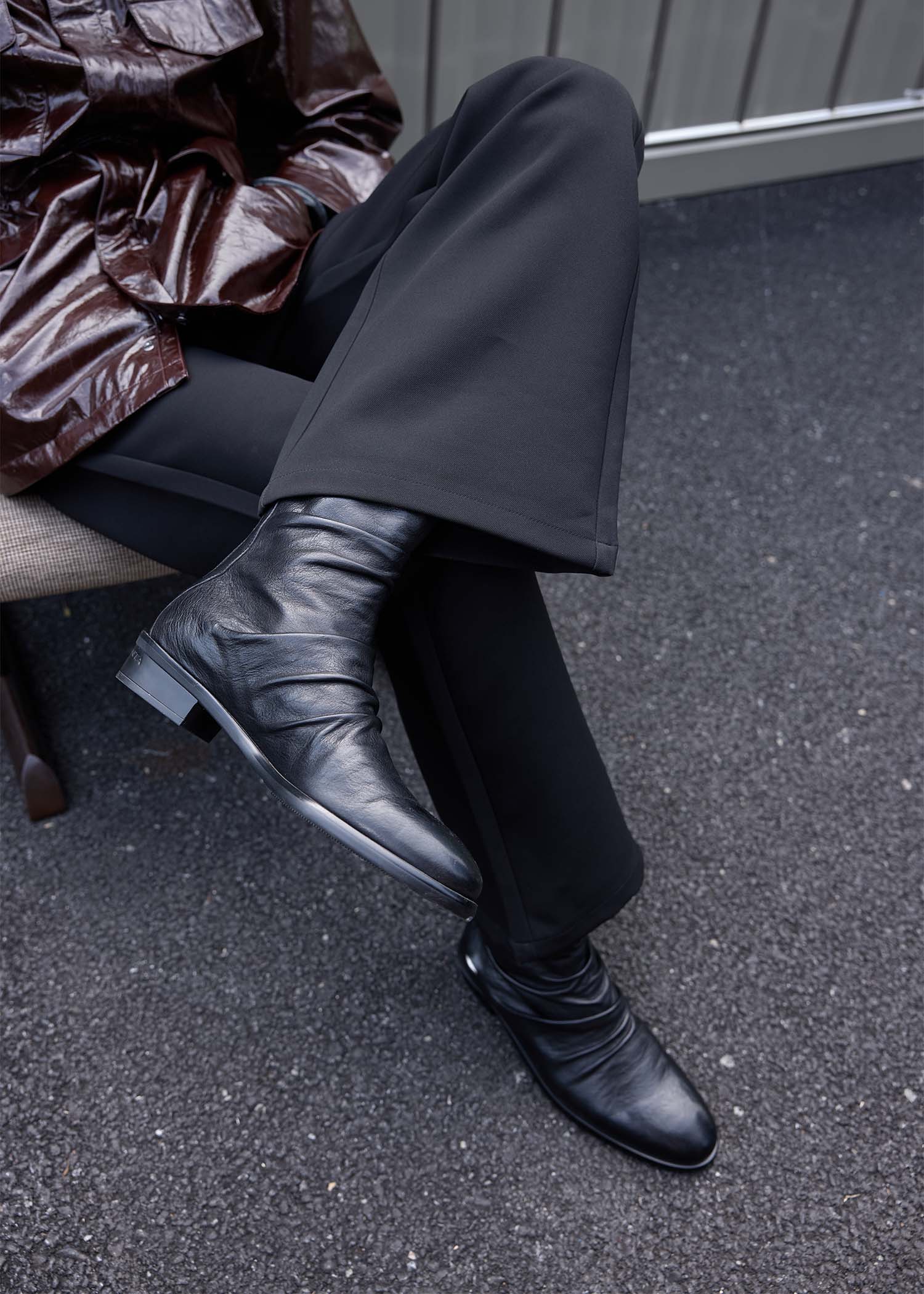 Wrinkle Full-Grain Horsehide Ankle Boots - Image 3